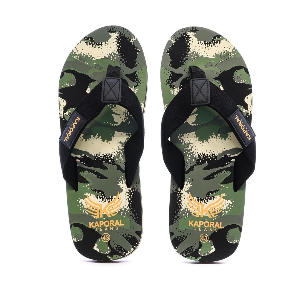 Tongs Kaki/Noir Homme Kaporal Bamao 3