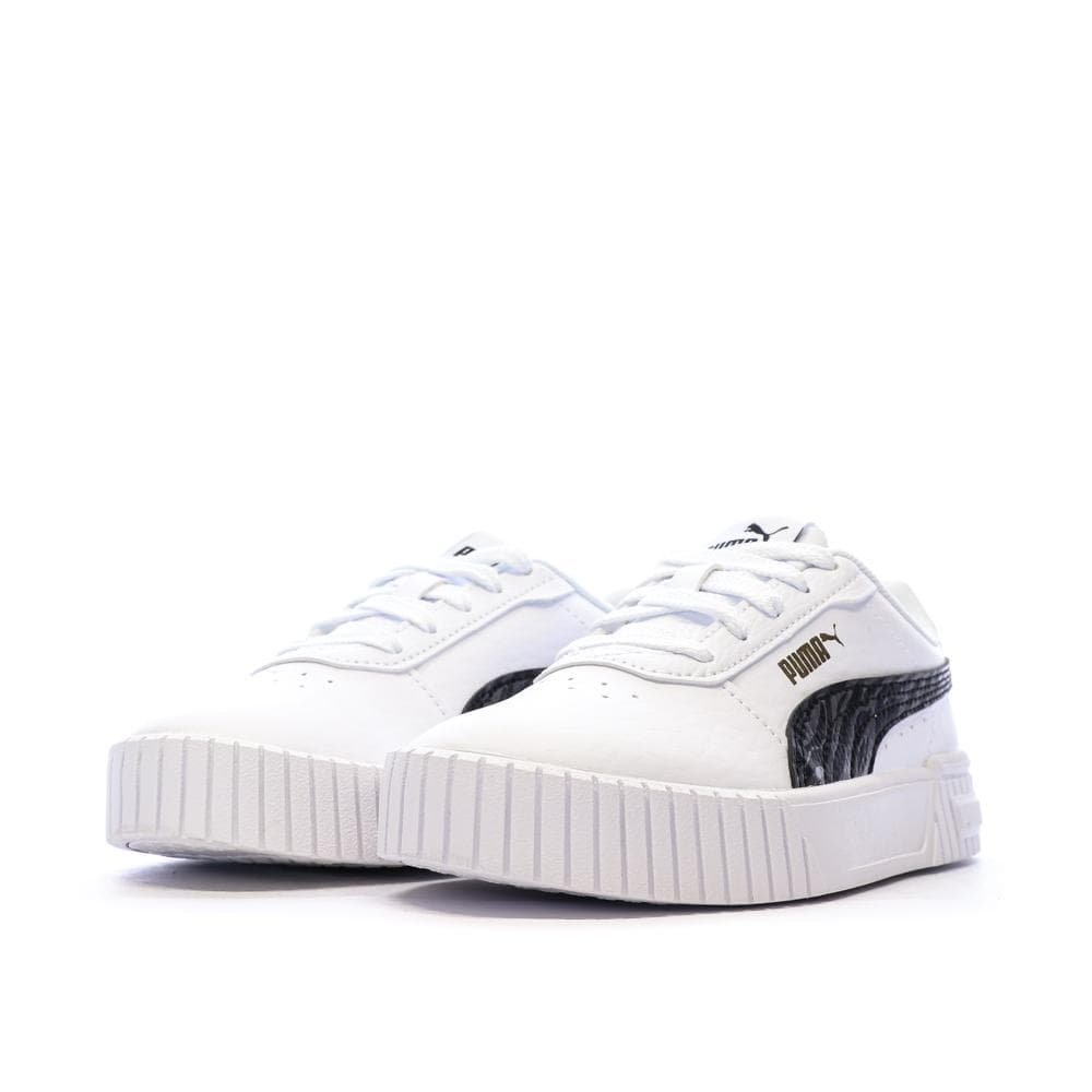 Baskets Blanche/Noir Fille Puma Carina 2.0 Zebra 6