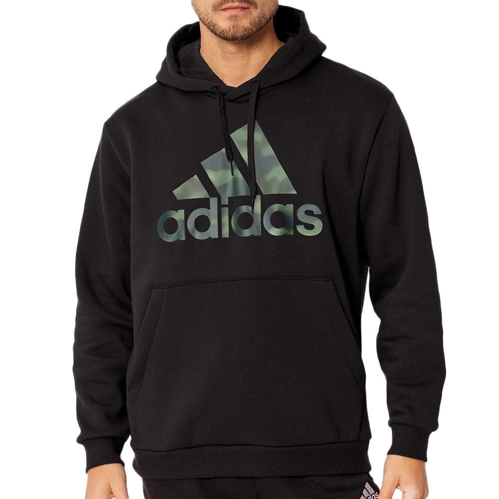 Sweat à Capuche Noir Homme Adidas Camo 1