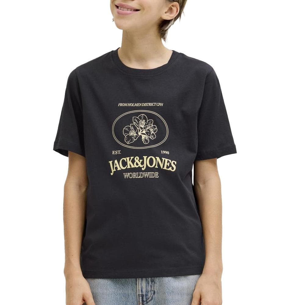 T-Shirt Noir Garçon Jack & Jones Tucket 1