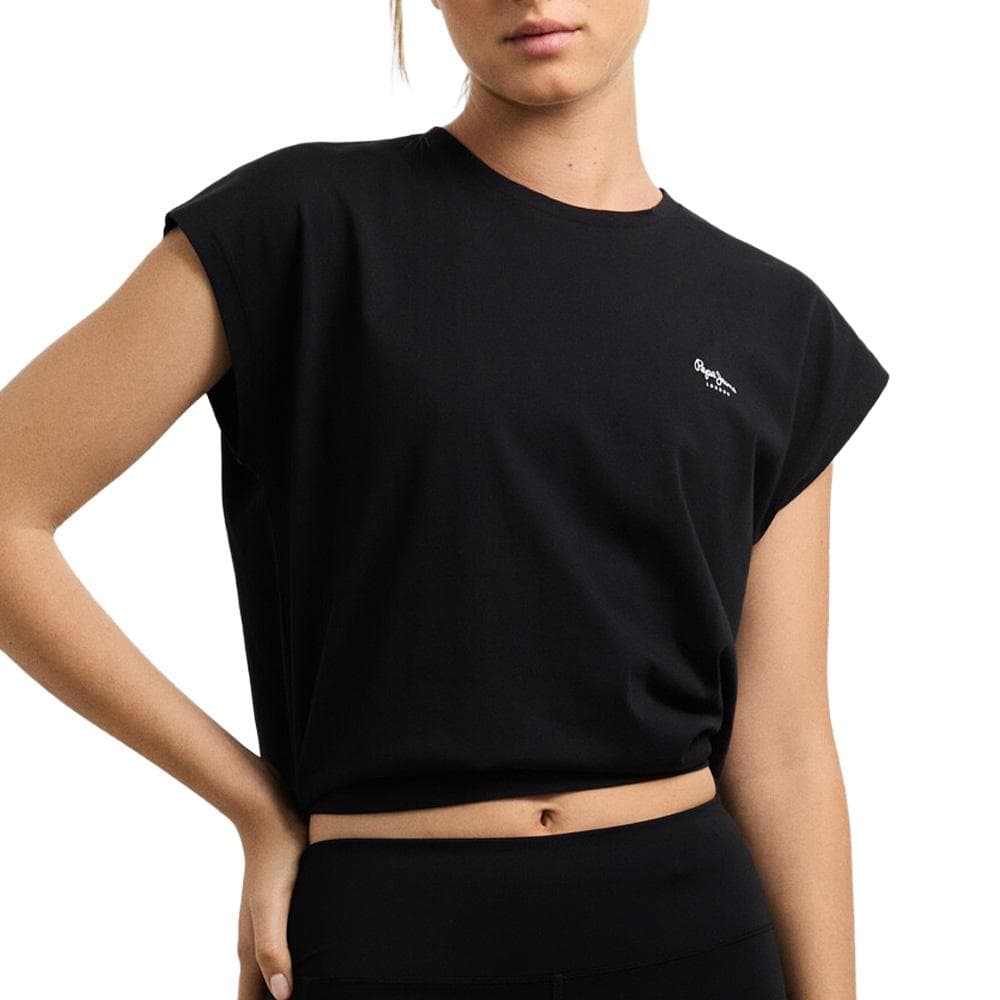 T-Shirt Noir Femme Pepe jeans Blooma 1