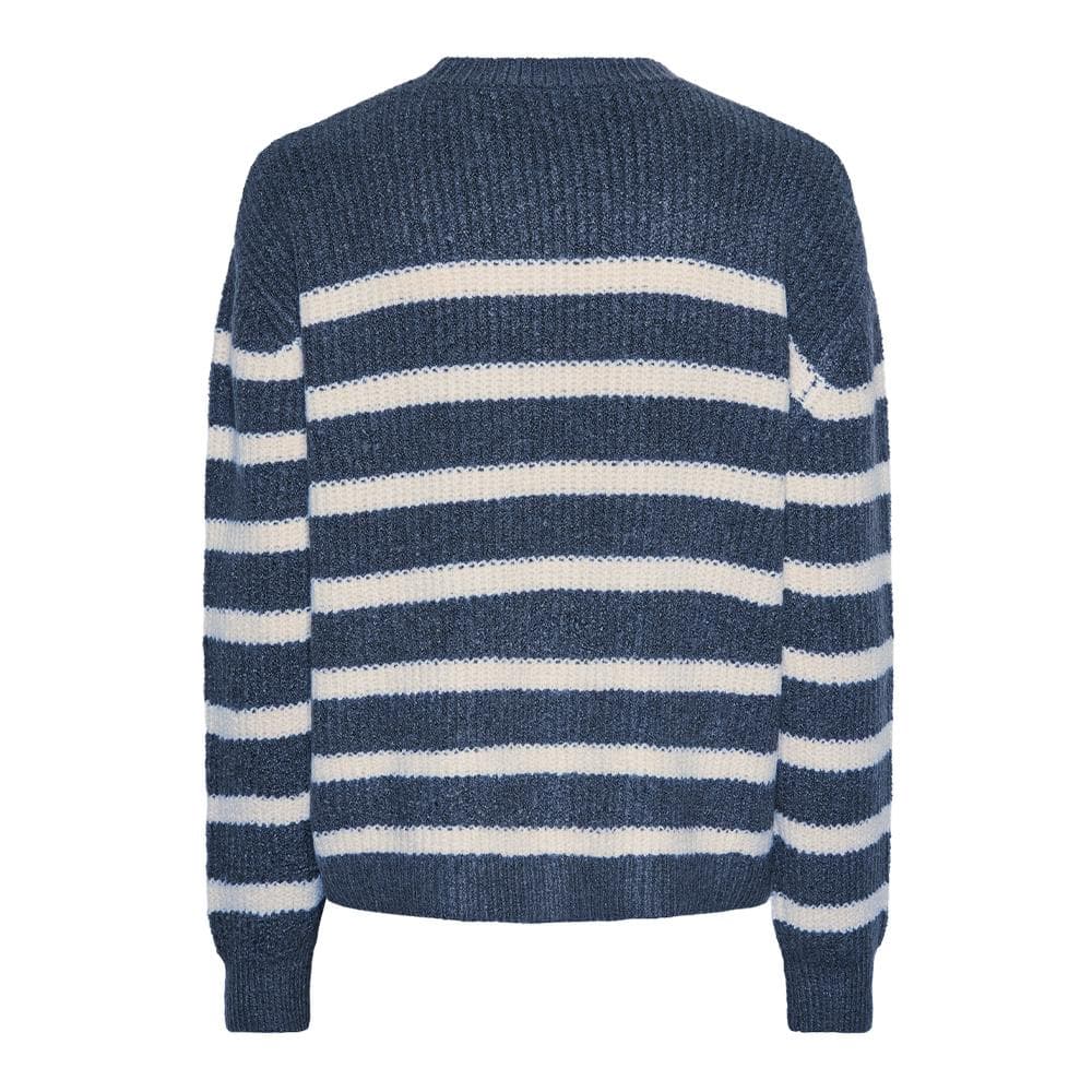 Pull Bleu/Blanc Femme Pieces Klaras 2