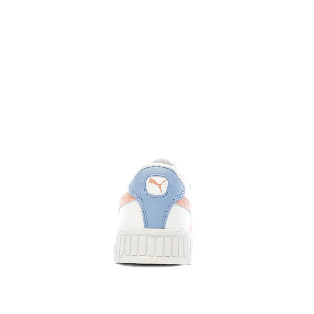 Baskets Blanches/Corail Femme Puma Carina 2.0 3