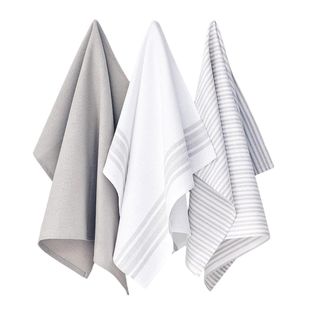 Lot De 3 Torchons Imprimé Gris Today Essential 1