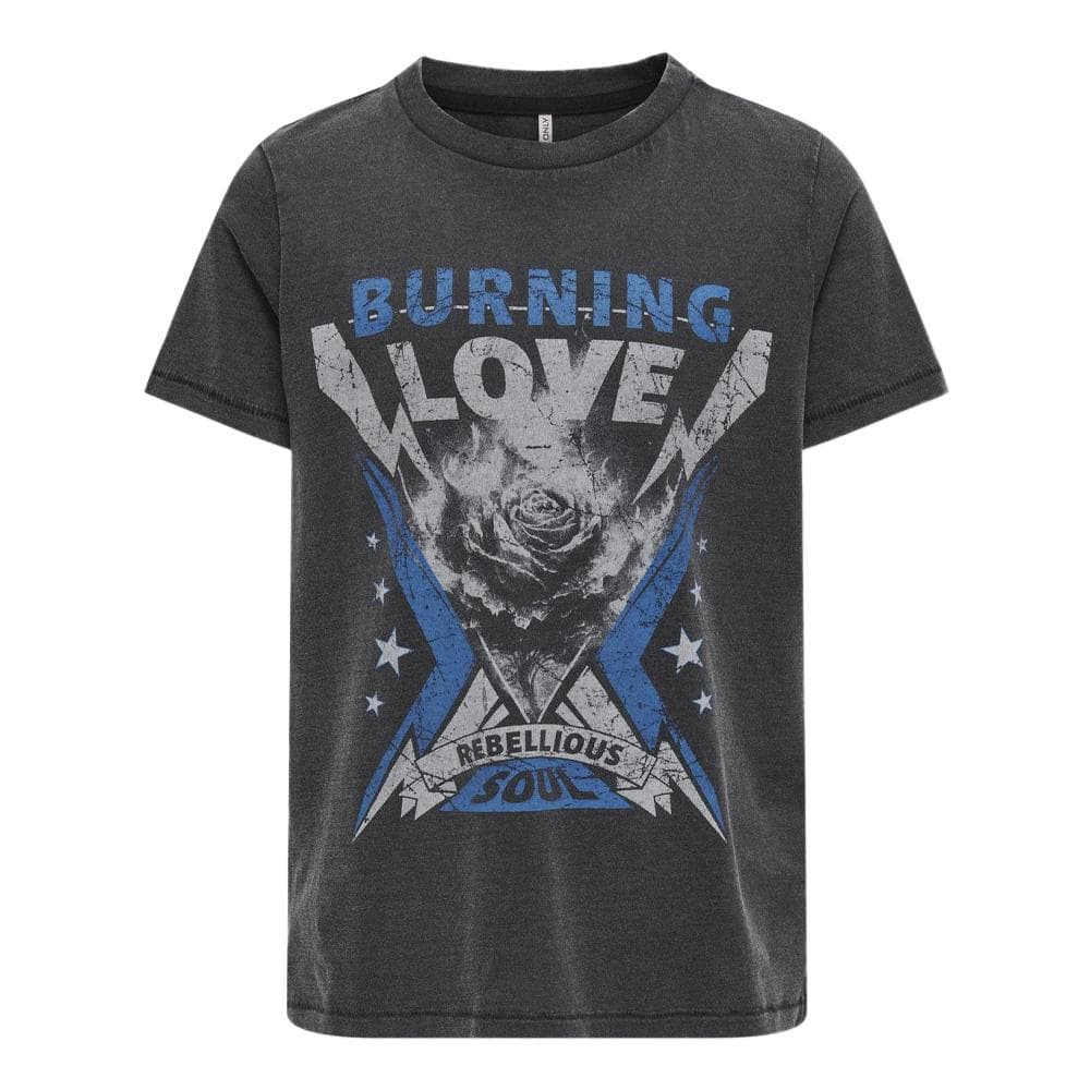 T-Shirt Gris Fille Kids ONLY Koglulu 1