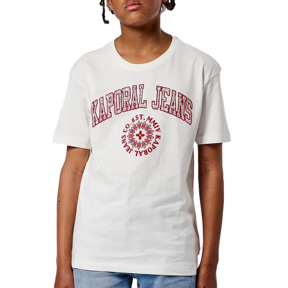 T-Shirt Blanc/Rouge Garçon Kaporal Olla 1