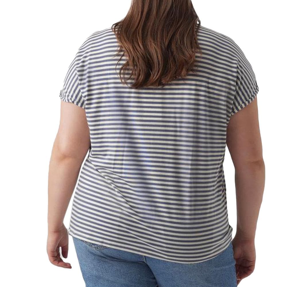 T-shirt Bleu à rayures Femme Vero Moda Aya Curve 2