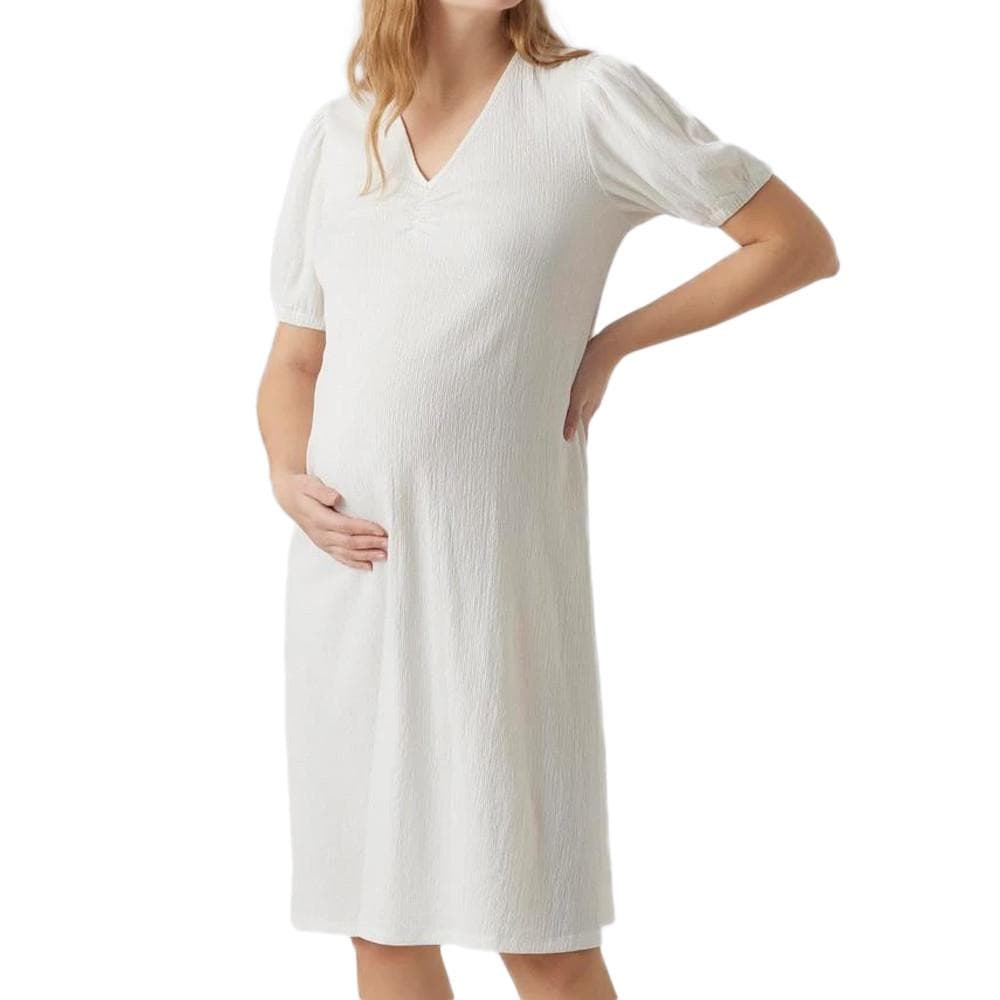 Robe Blanche Femme Mamalicious Mylah Solid 1