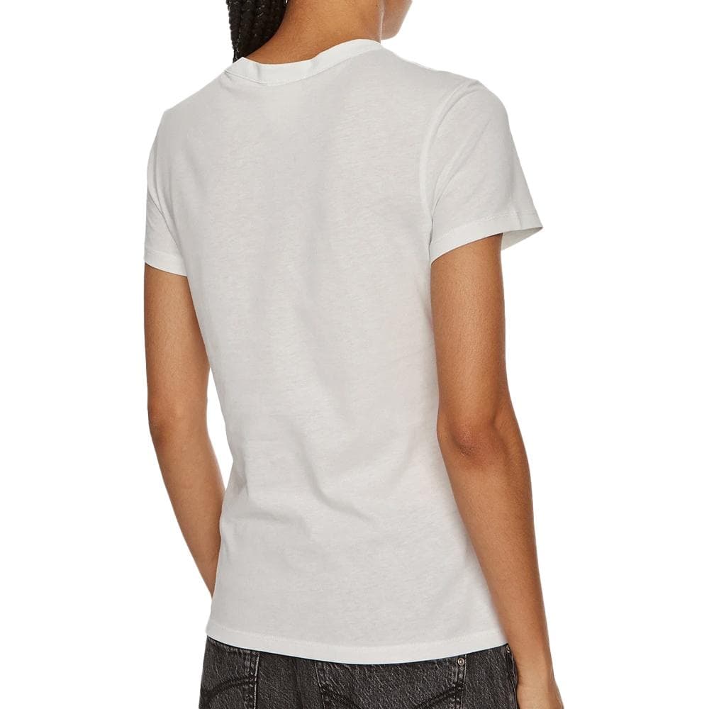 T-shirt Blanc Femme Calvin Klein Jeans Graphic 2