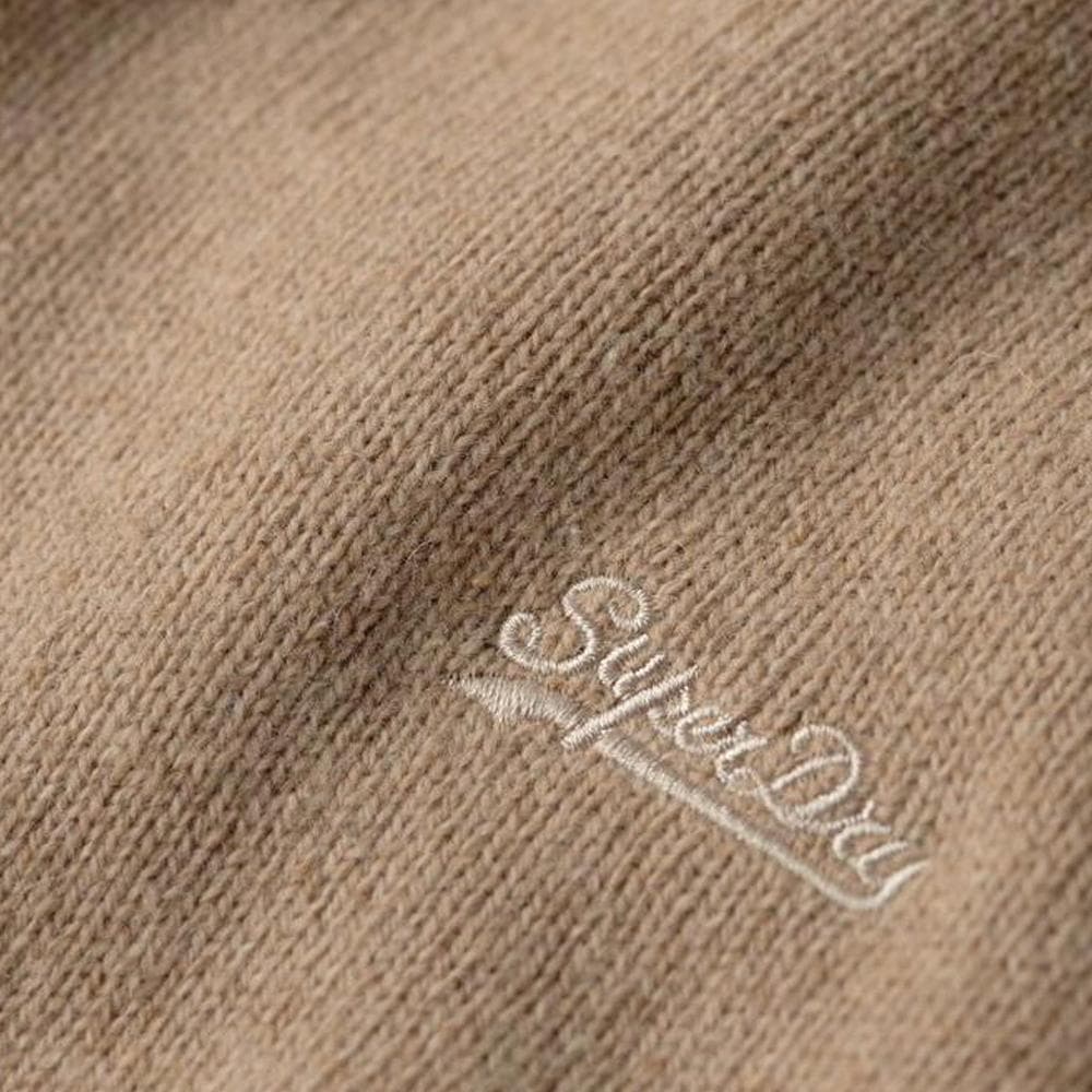 Pull Beige Homme Superdry Essential Vee Knit 2