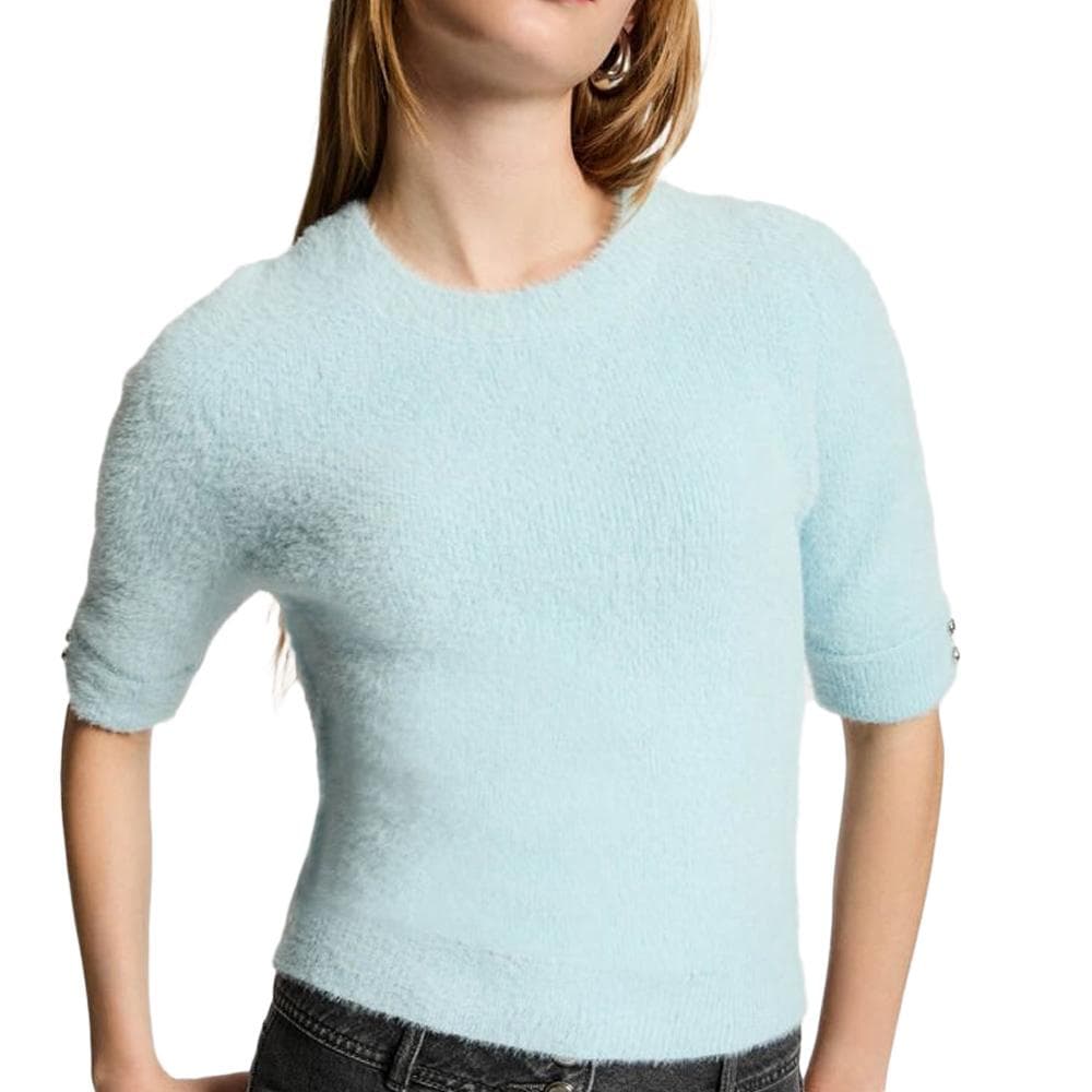 Pull Manches Courtes Turquoise Femme Morgan MTOM 1