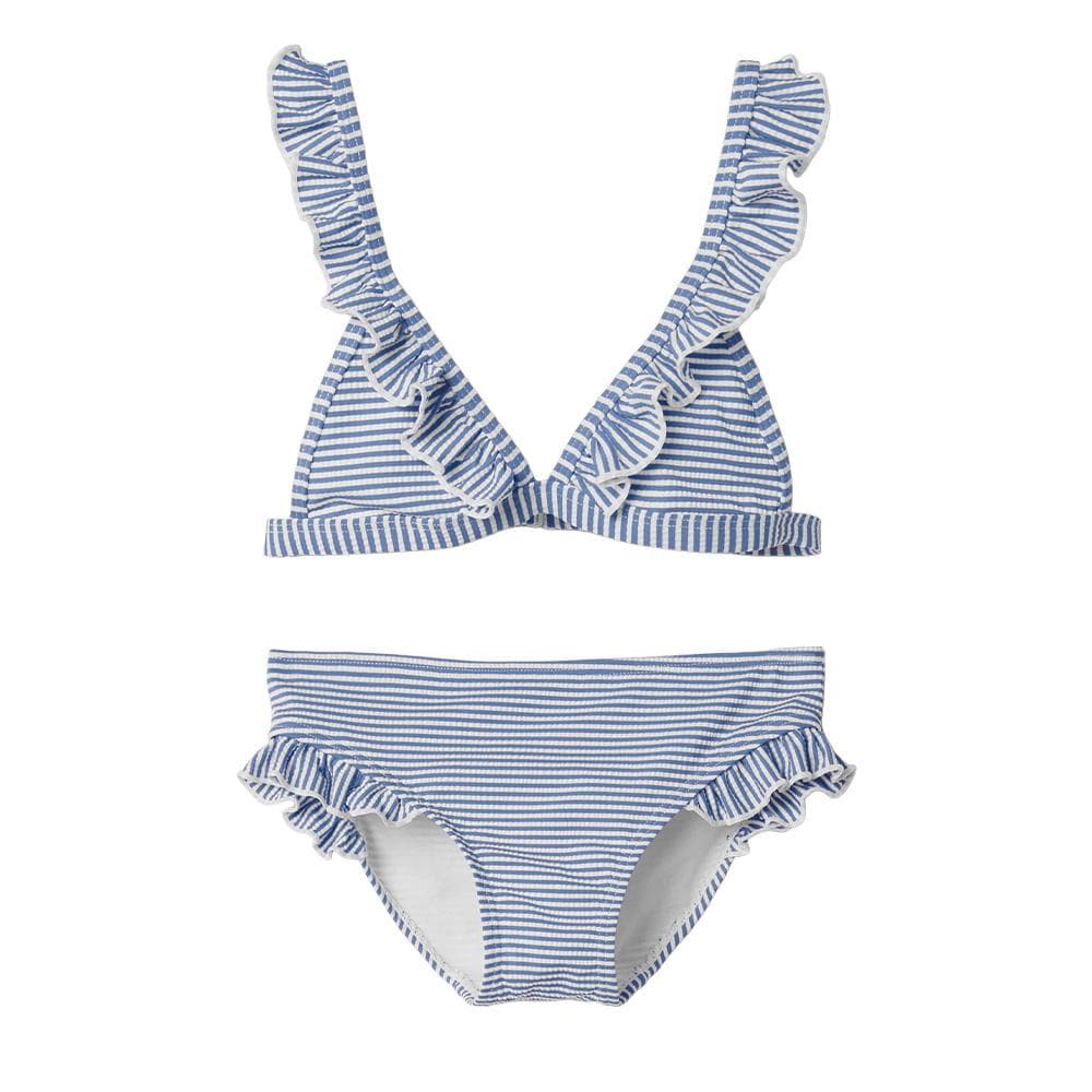 Maillot de bain 2 pièces Bleu/Blanc Fille Name It Zannah 1
