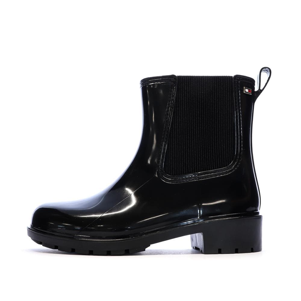 Bottes de Pluie Noir Femme Tommy Hilfiger Flag Hardware Rainbow 1