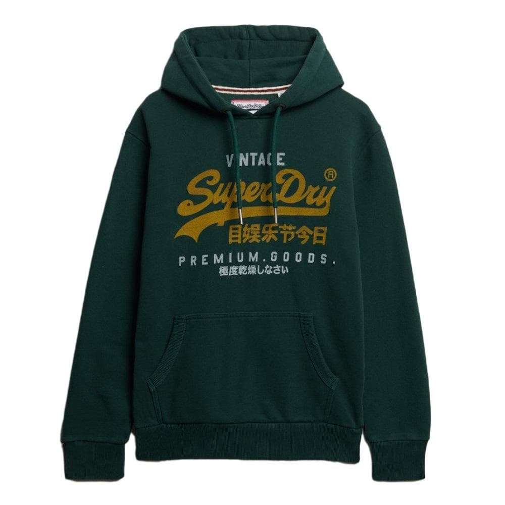 Sweat à Capuche Vert Foncé Homme Superdry Duo Classic 1