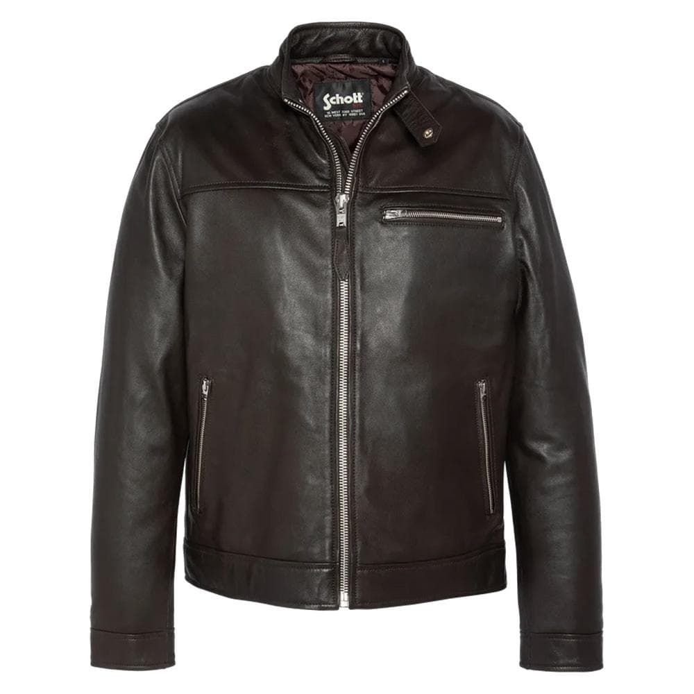 Blouson en cuir Marron Homme Schott Blouson WILLIAM 1