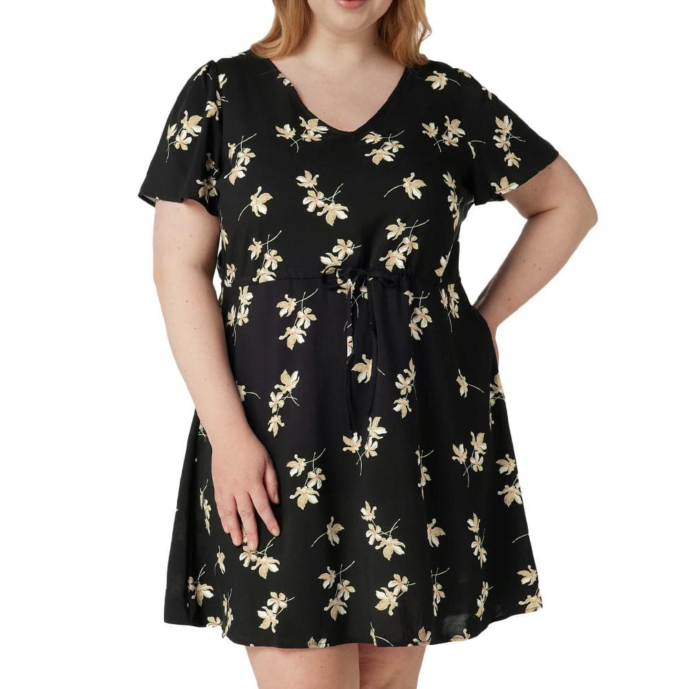Robe Noir à Motifs Femme Vero Moda Curve Easy S 1