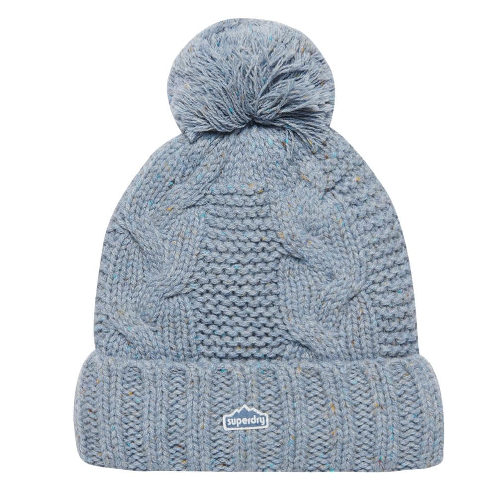 Bonnet Gris Femme Superdry Rib Knit Beanie 1