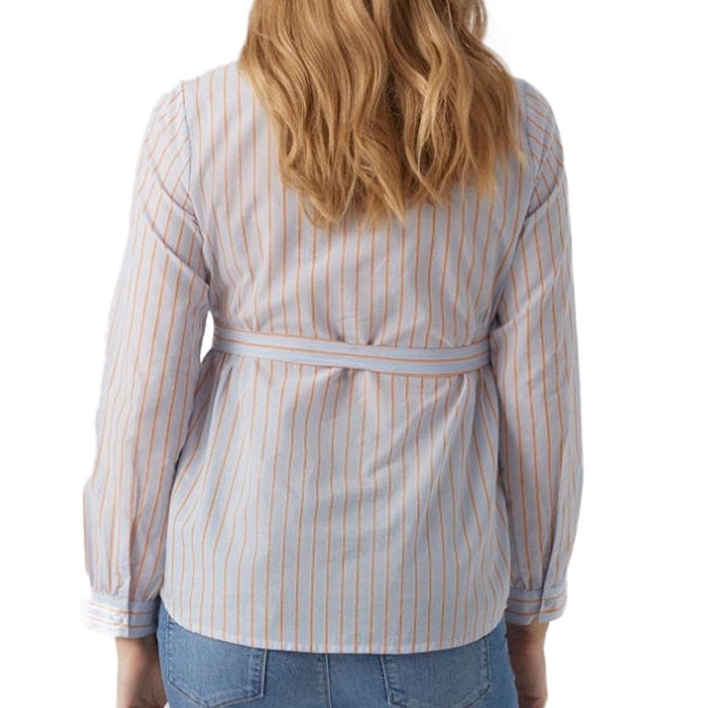 Blouse de Grossesse Bleu/Orange Femme Mamalicious Cabana 2