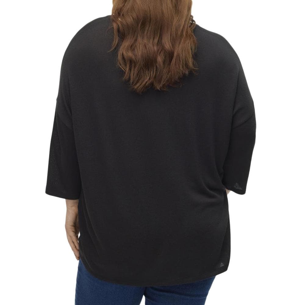Pull Noir Femme Vero Moda Curve Brianna 3/4 2