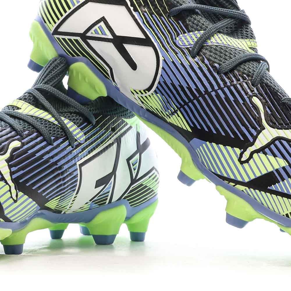 Chaussures football Marine/Vert Garçon Puma Future 7 Match 7