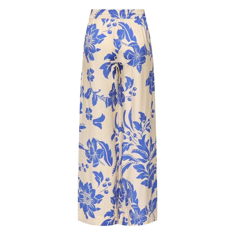 Pantalon fluide Imprimé Beige/Bleu Femme JDY Life Palazzo 2
