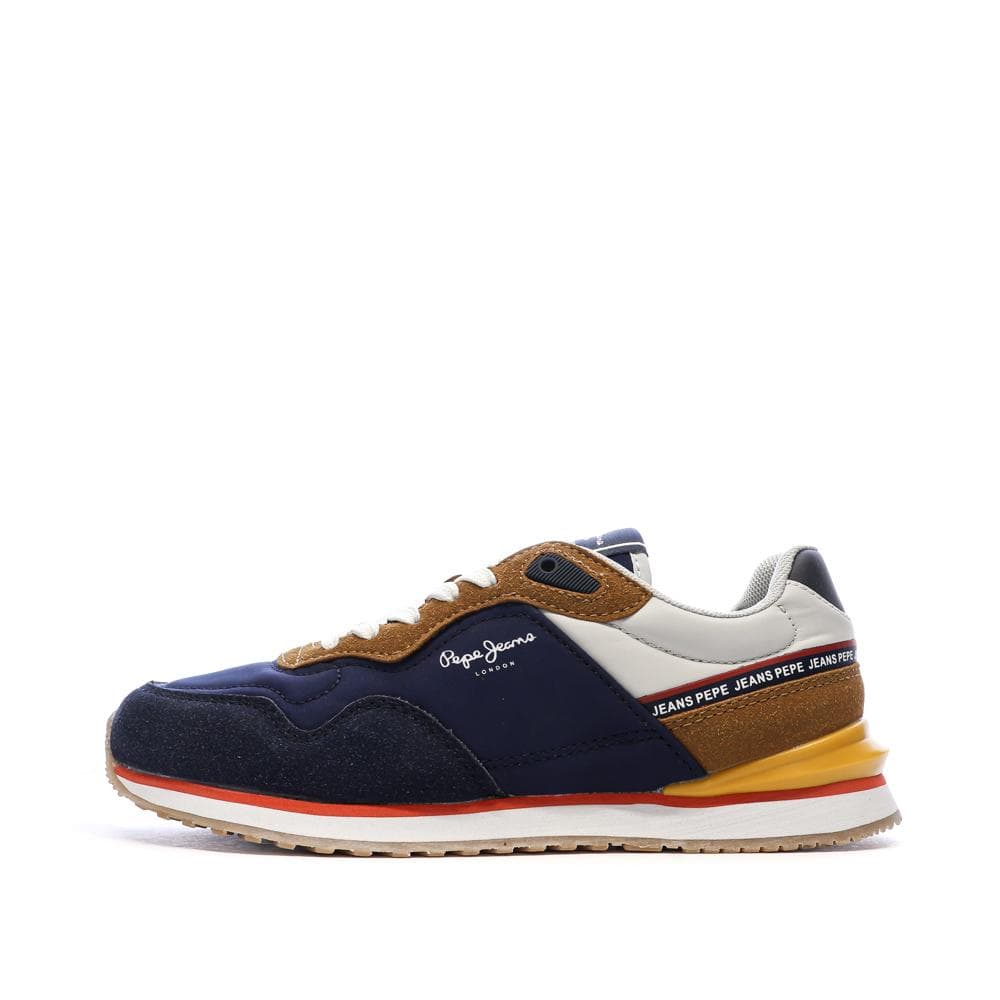 Baskets Marine/Camel/Jaune Homme Pepe jeans London 1