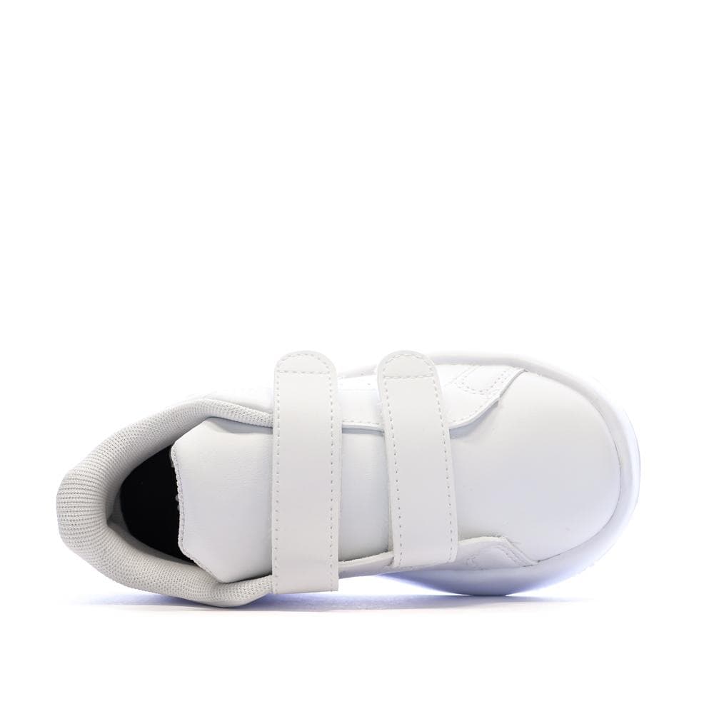 Baskets Blanches/Noir Garçon/Fille bébé Adidas Advantage 4