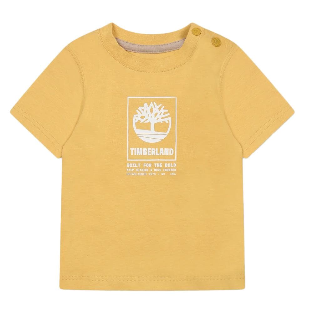 T-shirt Jaune Bébé Timberland T60100 1