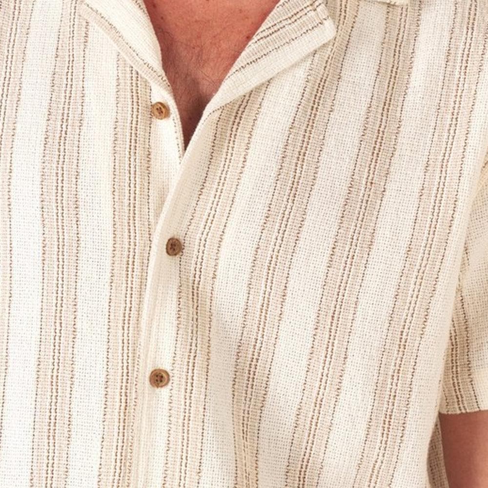 Chemise Blanc/Beige Homme RMS26 Texture 2