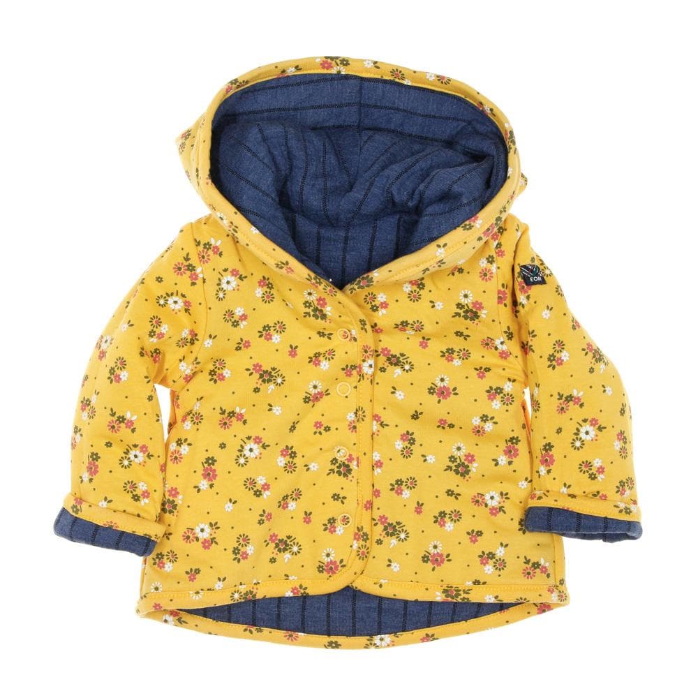 Veste réversible Bleu/Jaune à fleurs Fille EOM Ezeima 3