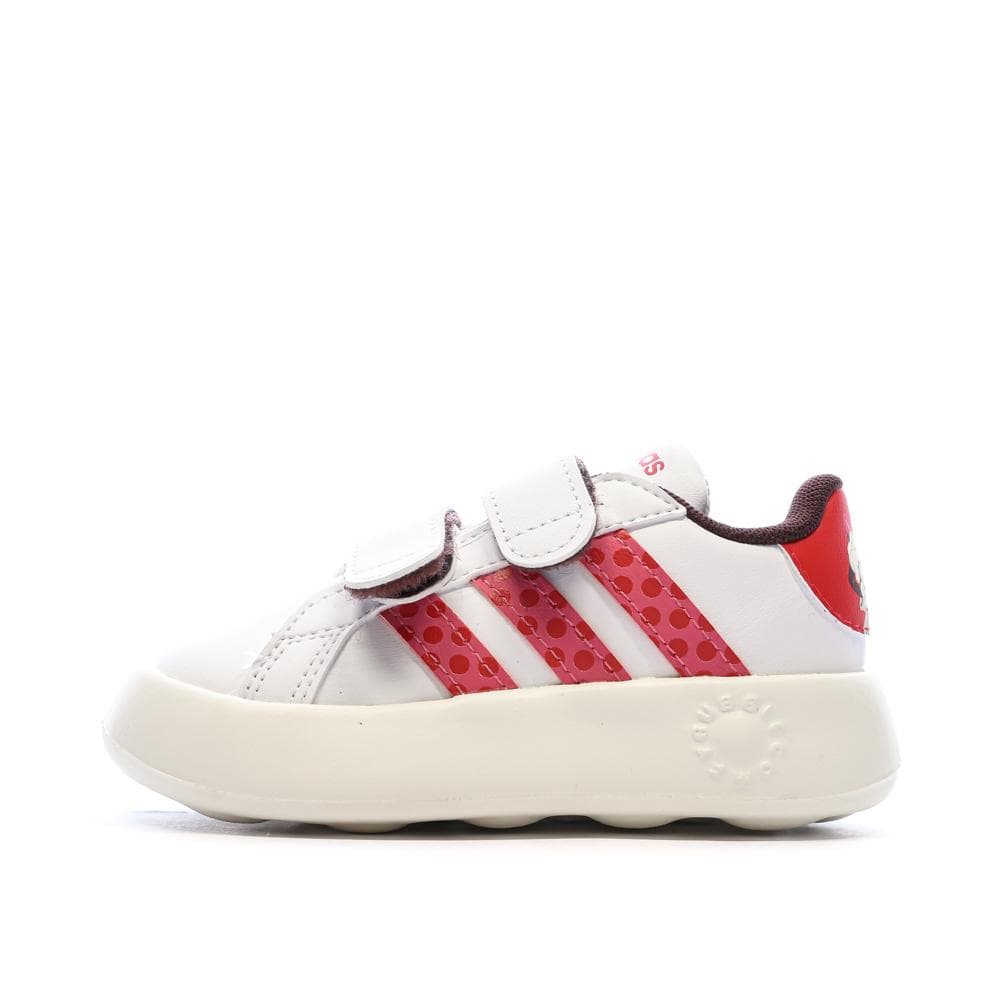 Baskets Blanches/Rouges Fille Adidas Grand Court Minnies 1