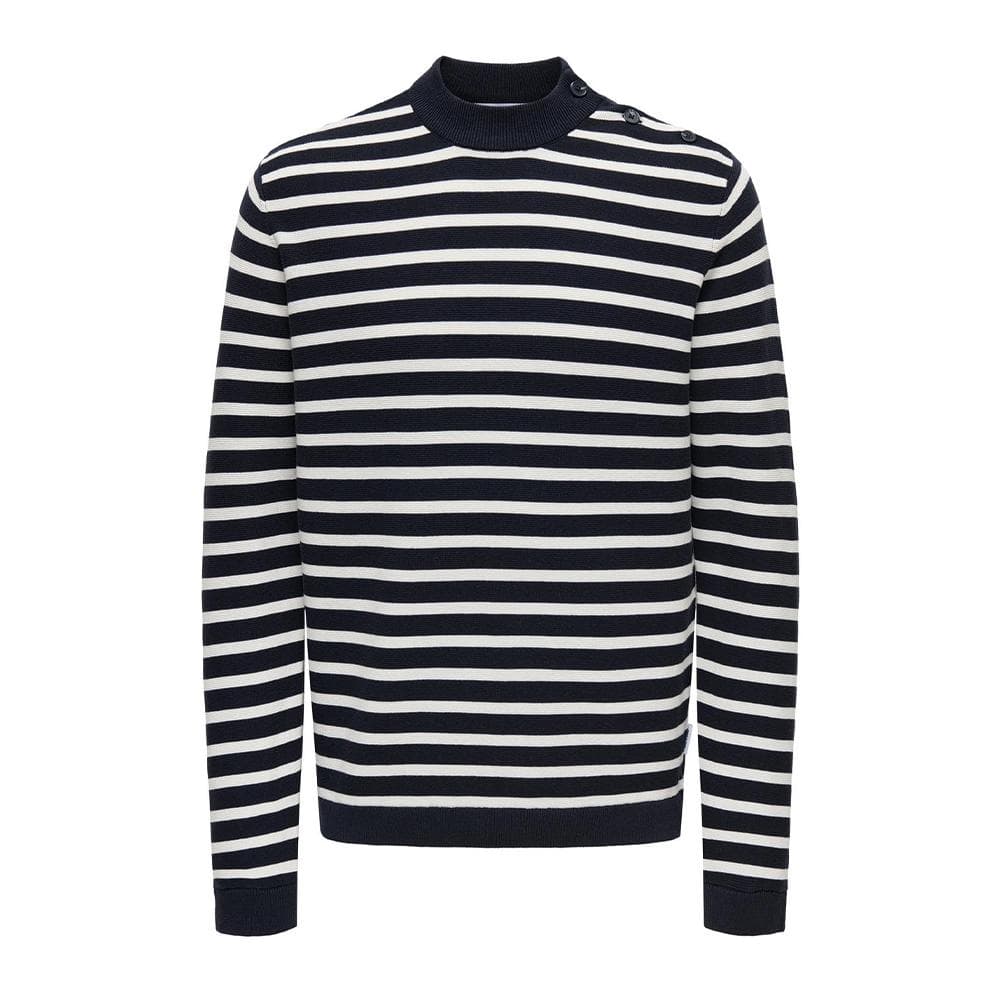 Pull Noir/Blanc Homme Only & Sons Walder 1