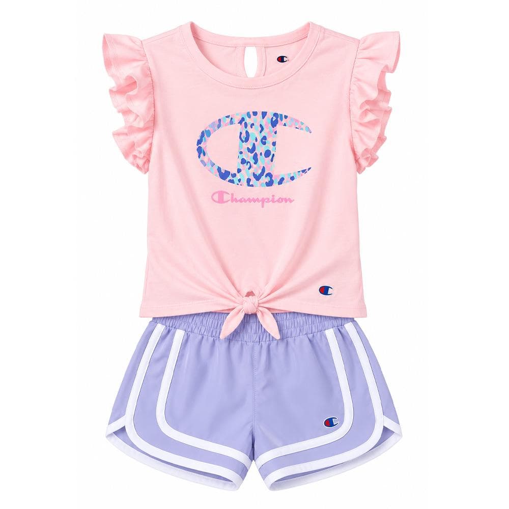 Ensemble Rose/Mauve Fille Champion C414ST888 1