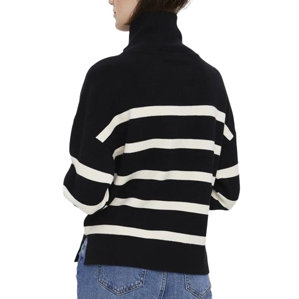 Pull Noir/beige Femme Vero Moda Saba 2