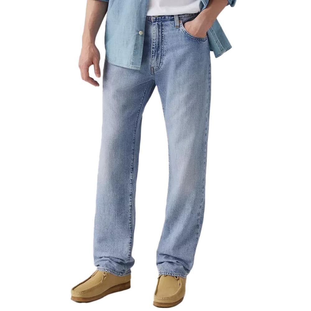 Jean 555 Bleu Délavé Homme Levi's Relaxed Straight 000LO 1