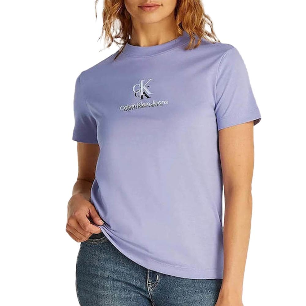 T-shirt Mauve Femme Calvin Klein Jeans Shadow Graphic Regul Persian 1