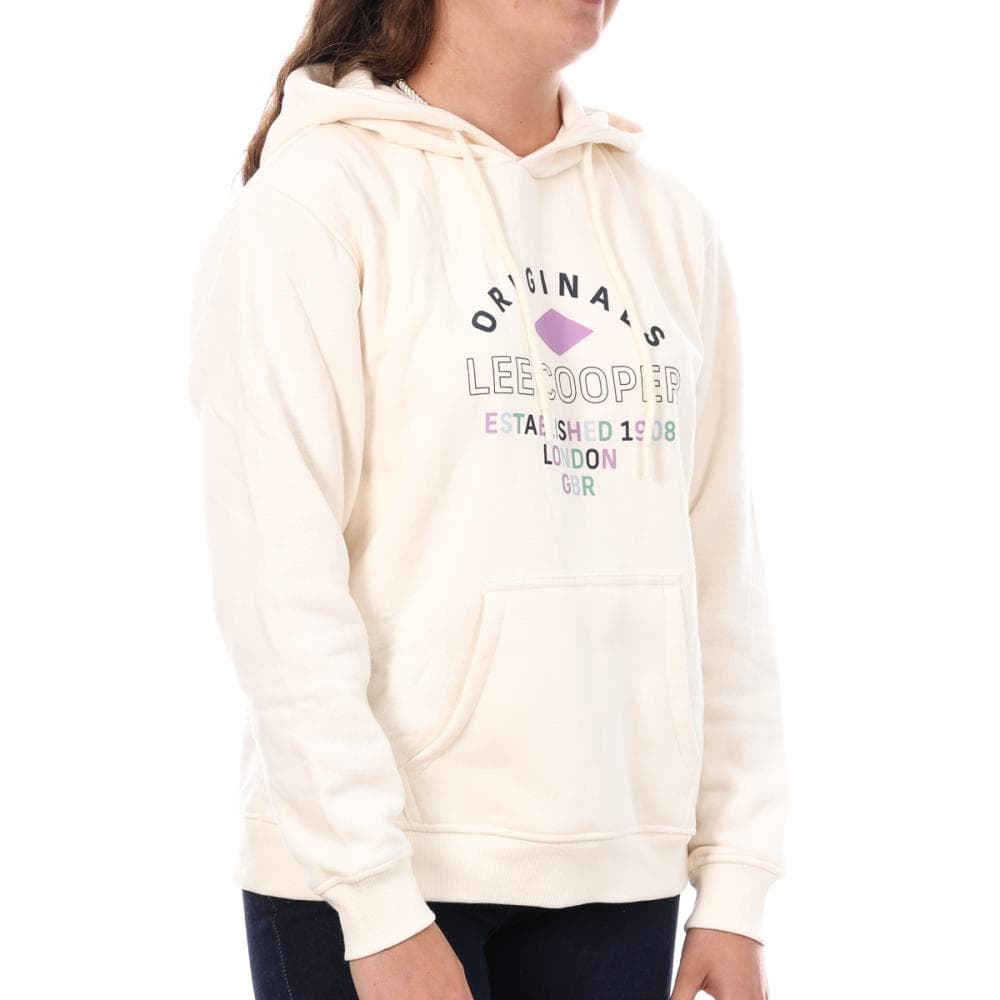 Sweat à Capuche Ecru Femme Lee Cooper Octavi 1