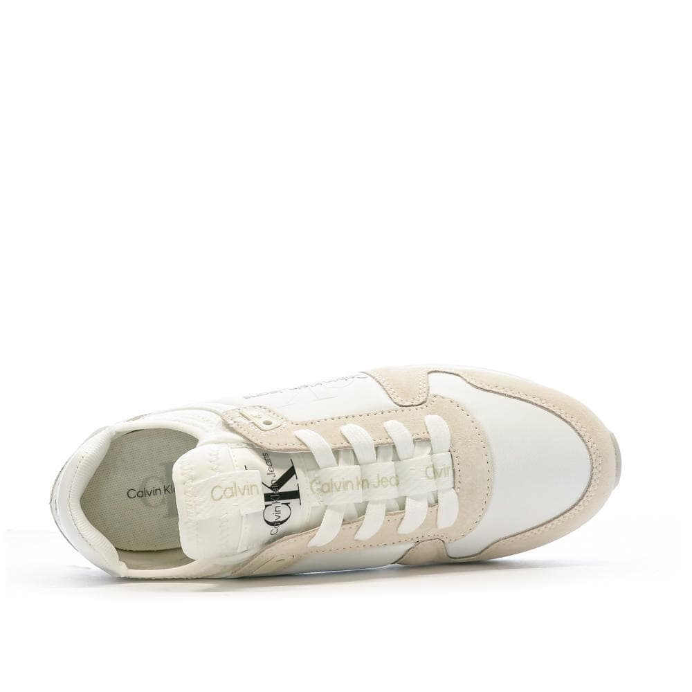 Baskets Blanche/Beige Femme Calvin Klein Jeans Runner Sock 4