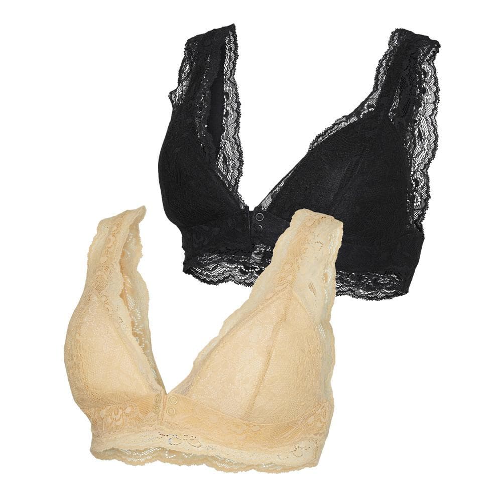 x2 Soutien gorge de Grossesse Orange/Noir Femme Mamalicious Enia 4