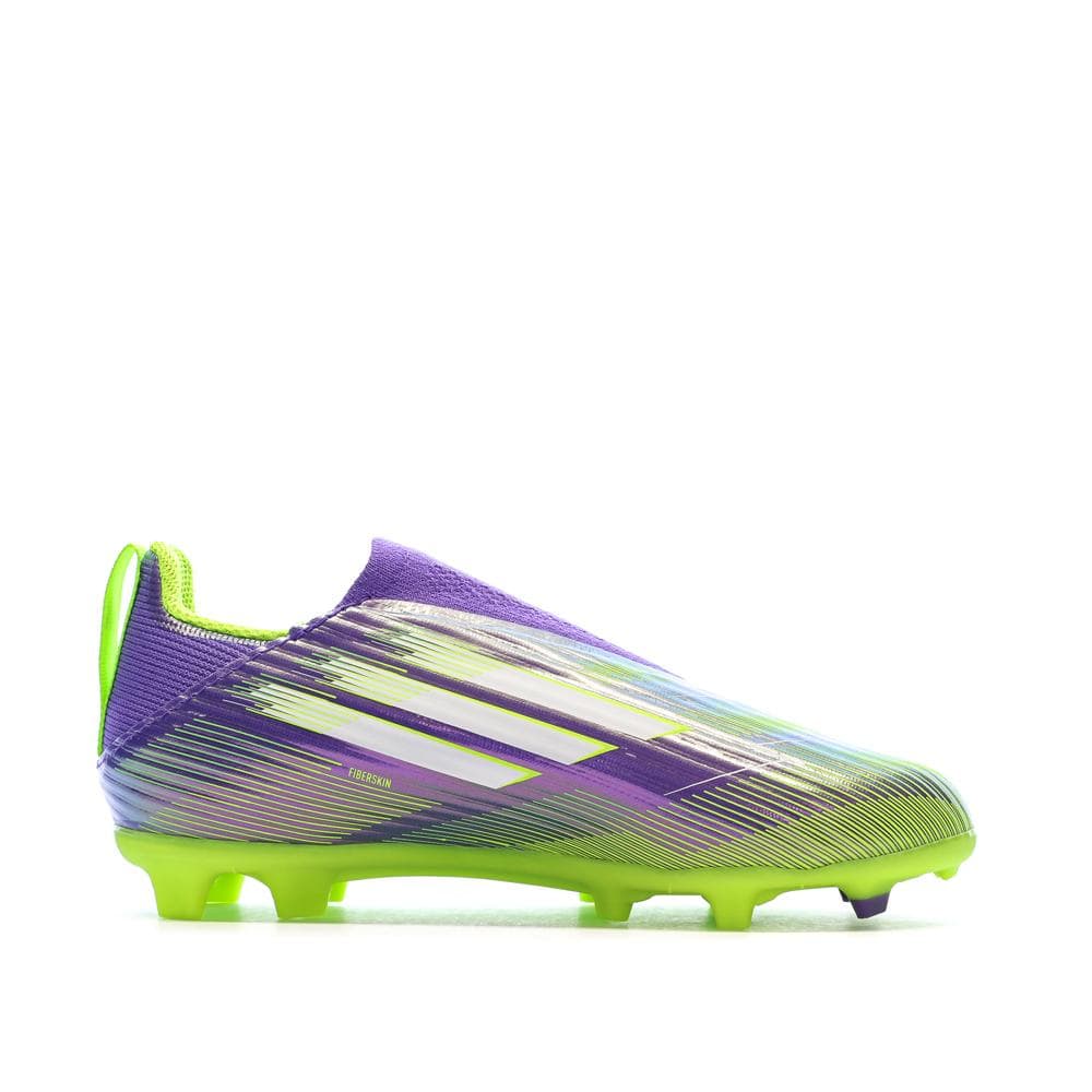 Chaussures de Foot Violet/Jaune Junior Adidas F50 League Ll FG/MG 2