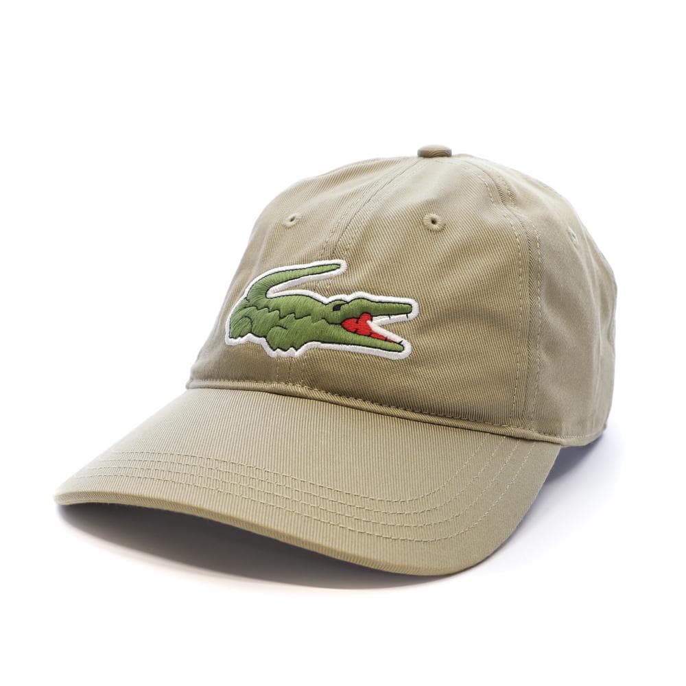 Casquette Beige Mixte Lacoste Twill Big Croch 1