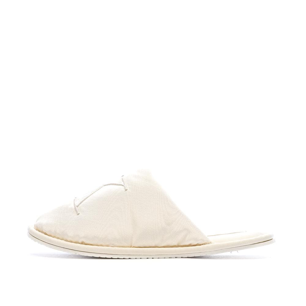 Chaussons Blanc Femme Calvin Klein Jeans Slipper Satin Moire 1