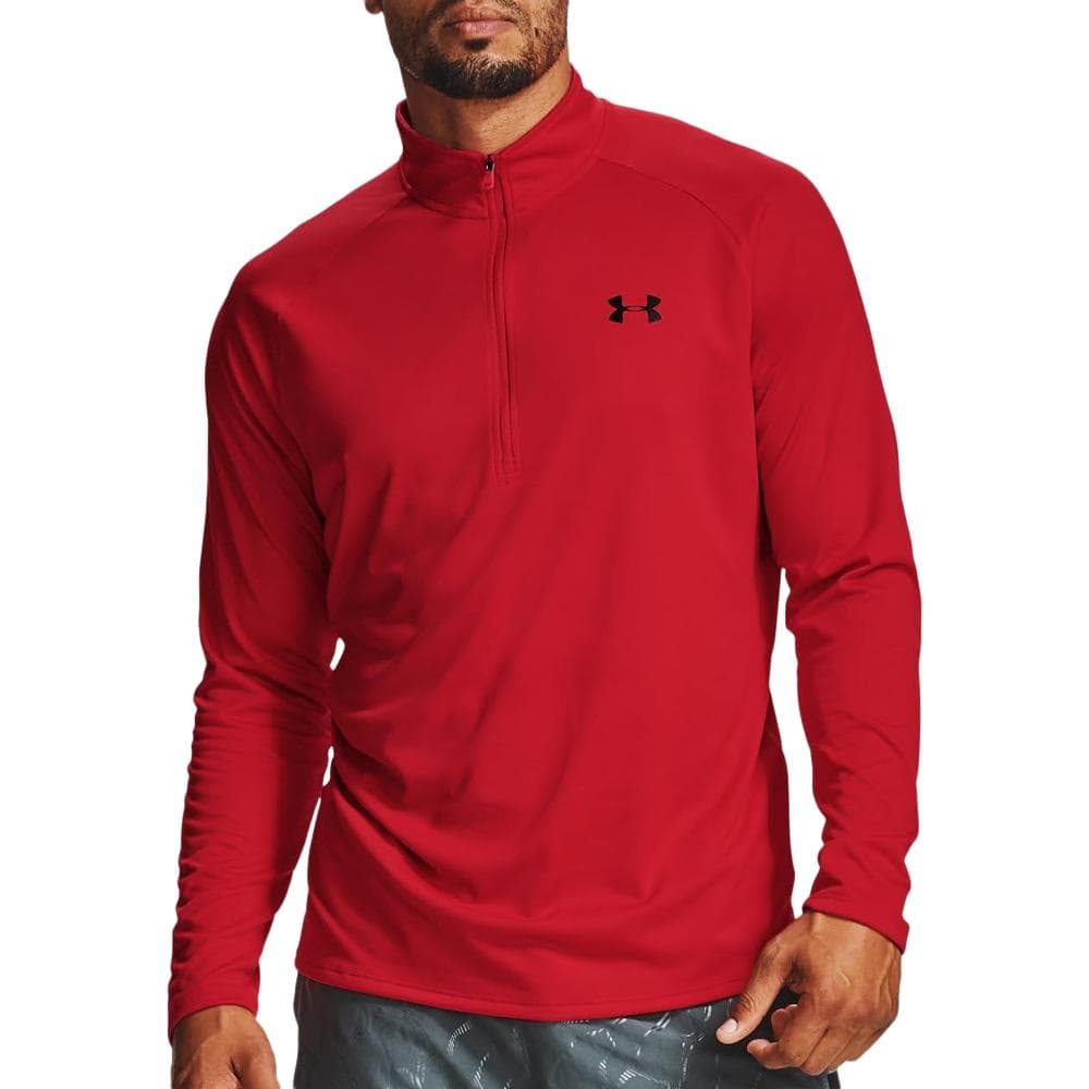 Sweat 1/2 zip Rouge Homme Under Armour Tech 2.0 1