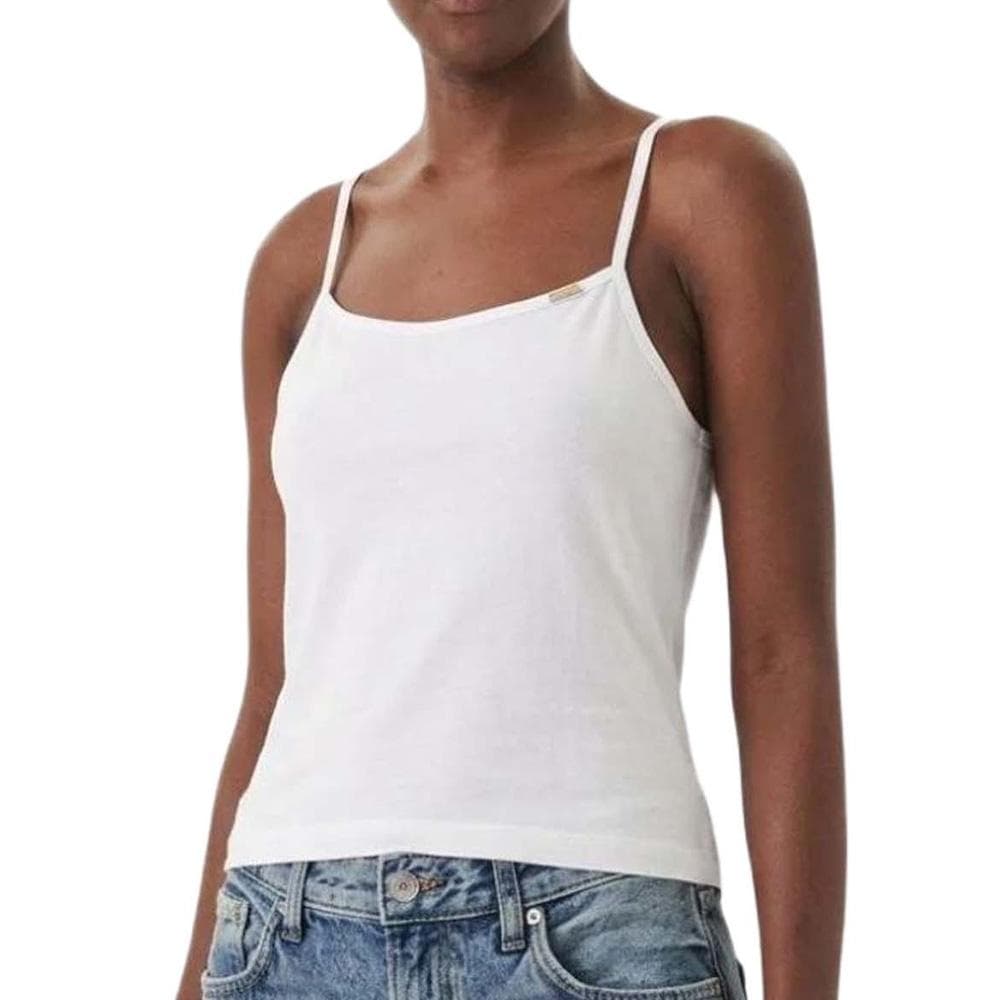 Débardeur Blanc Femme Calvin Klein Jeans Stretch 1