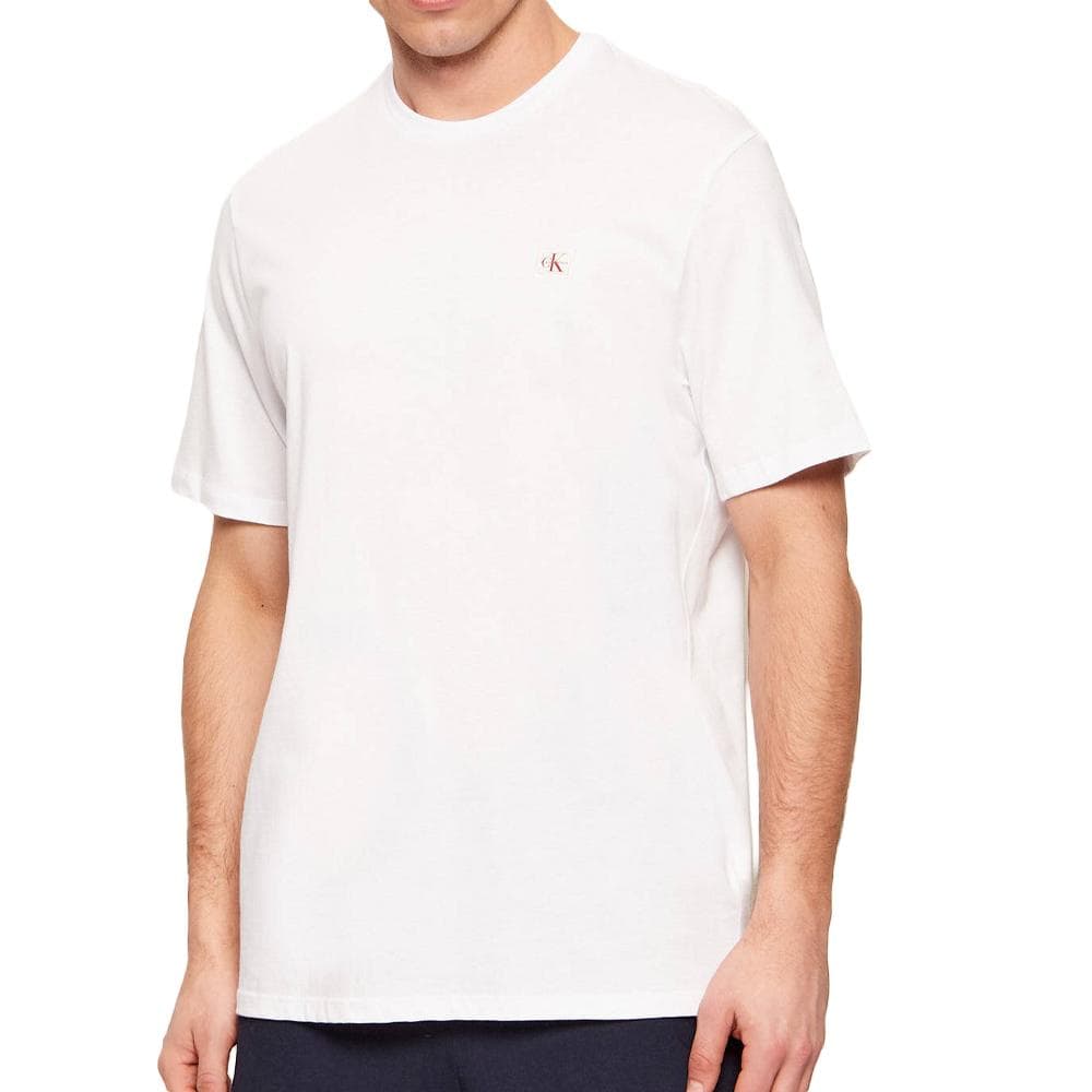 Lot de 2 T-shirts Blanc/Bleu Homme Calvin Klein Jeans Ss Badge 2