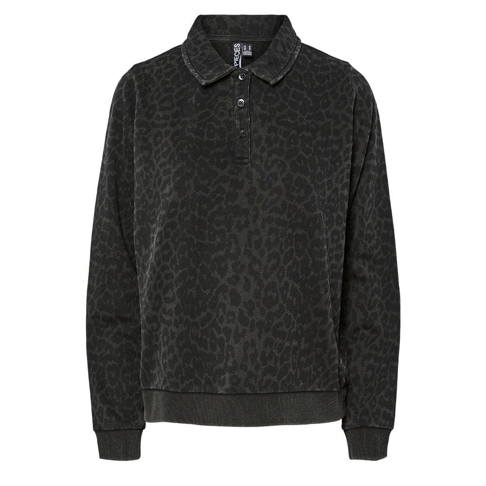 Polo Manches Longues Noir Femme Pieces Jackie 1