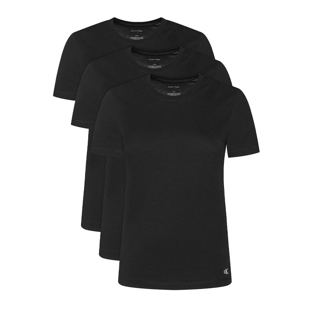 X3 T-Shirt Noir Mixte Calvin Klein Jeans Cotton 1