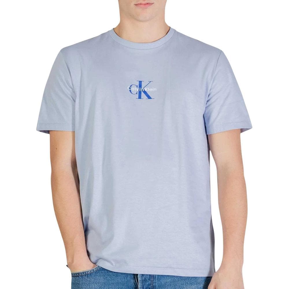 T-Shirt Bleu Homme Calvin Klein Jeans 30s Micro 1