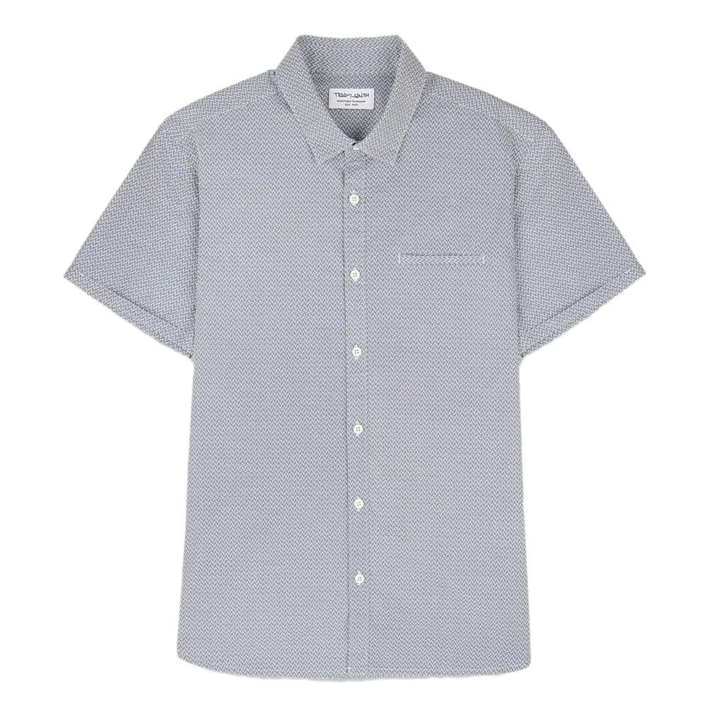 Chemise Bleu à Motifs Homme Teddy Smith Cut 10711556D 2