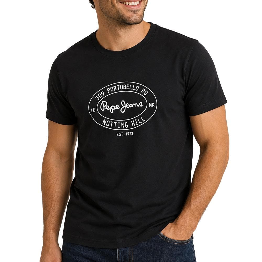 T-Shirt Noir Homme Pepe jeans Originals 1